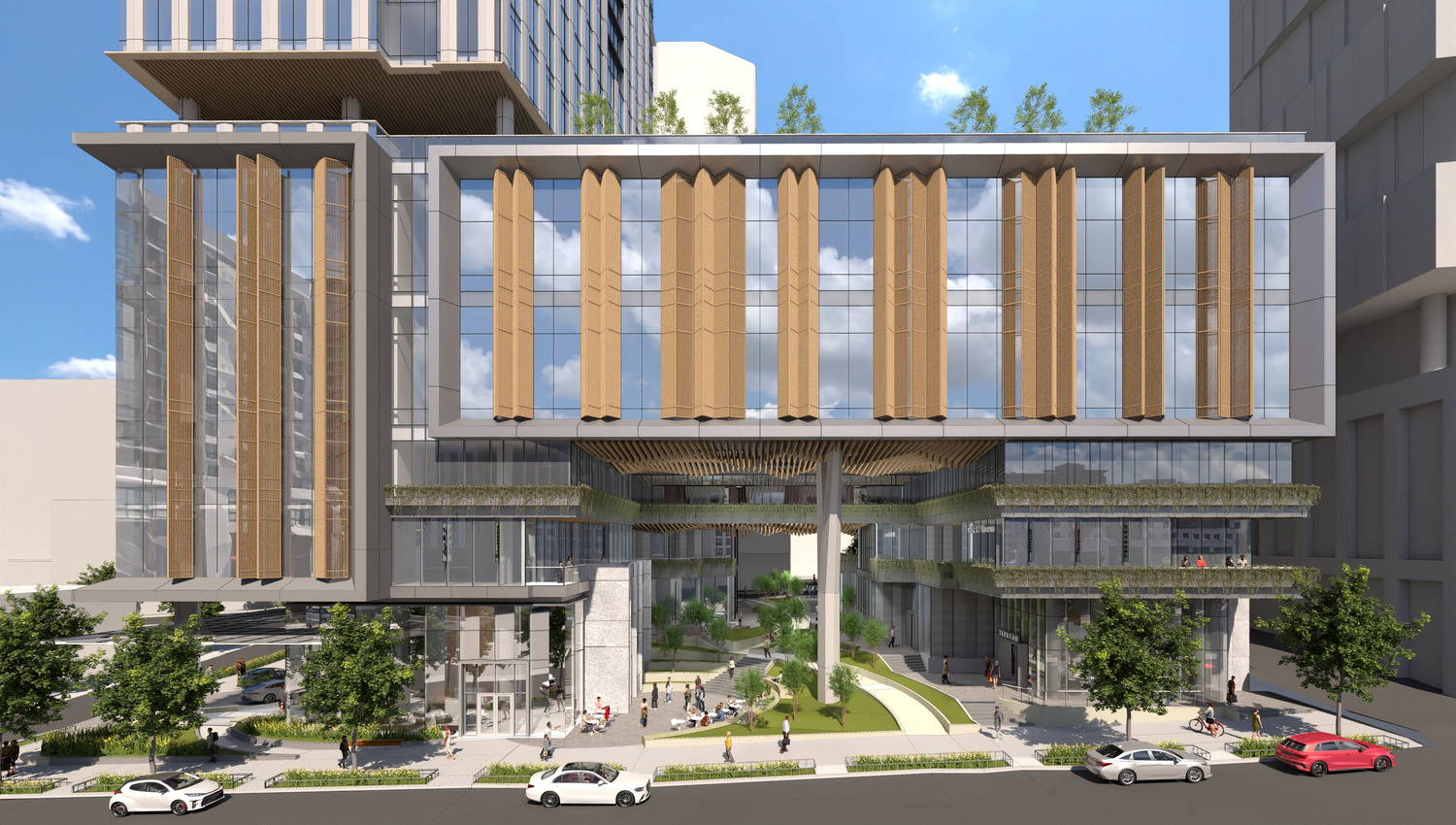 319 Peabody tower podium level rendering, SoBro Nashville