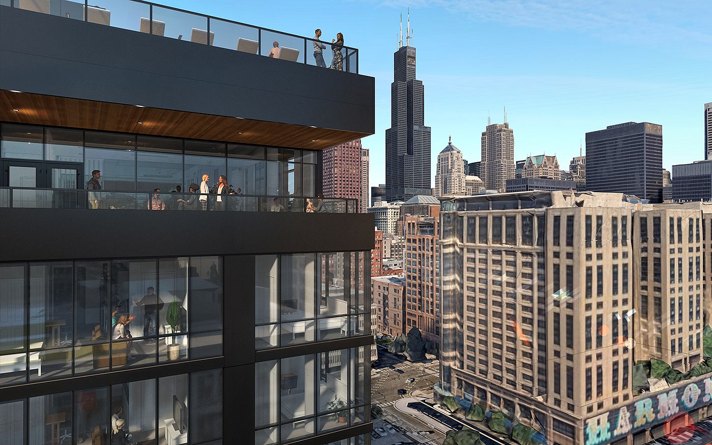 626 S Wabash corner unit interior, South Loop Chicago