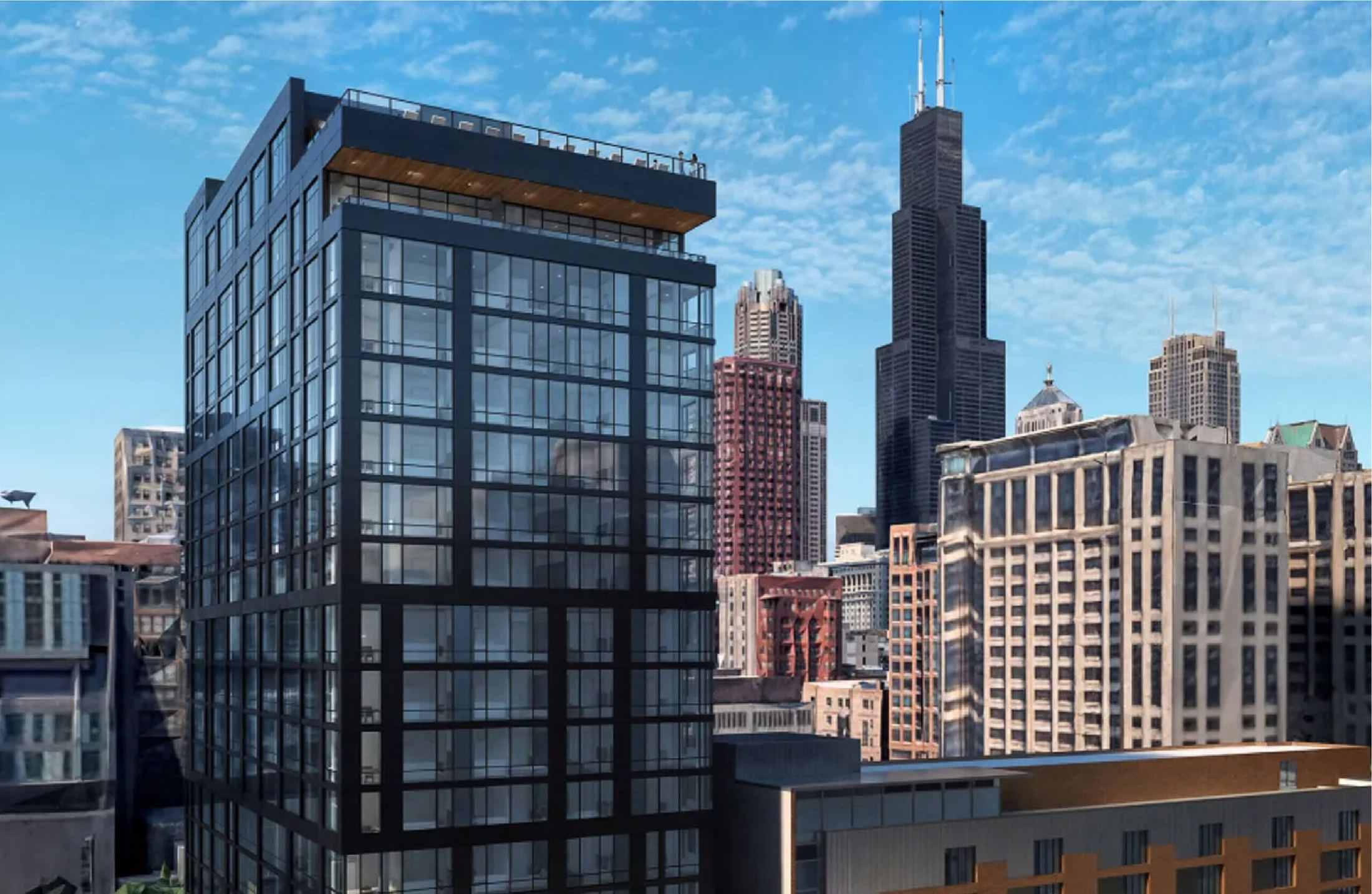 626 S Wabash exterior facade, South Loop Chicago