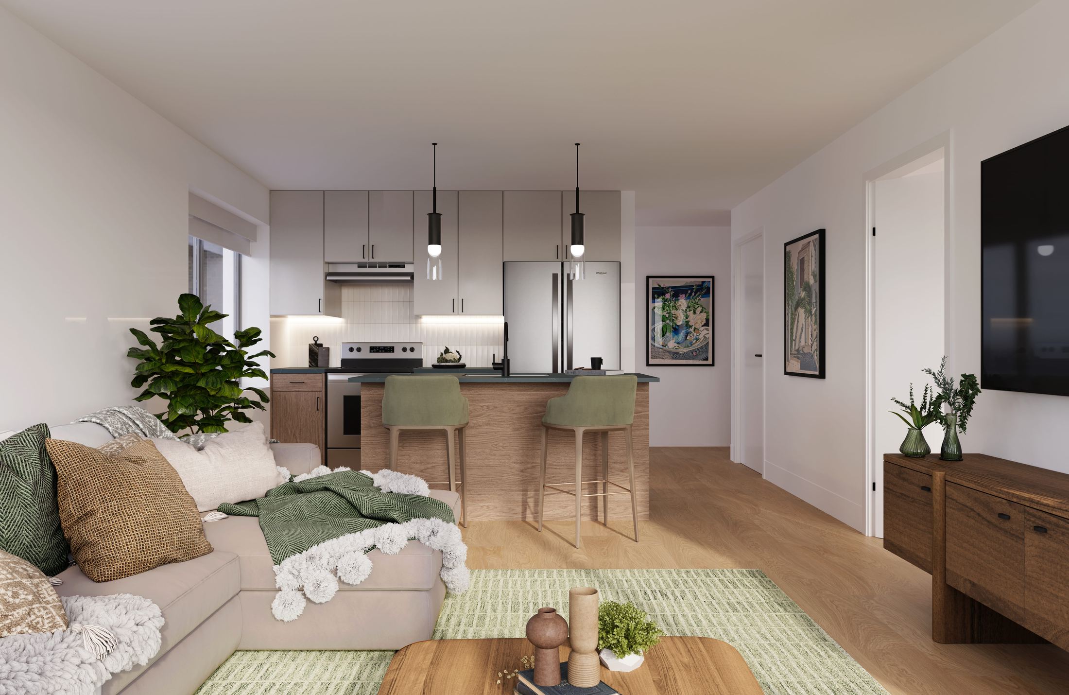 The Arris kitchen interior, Lincoln Park Chicago multifamily